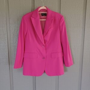 Aritzia Babaton Oversized Blazer Size XS Women In Fuchsia Cotton Two Button